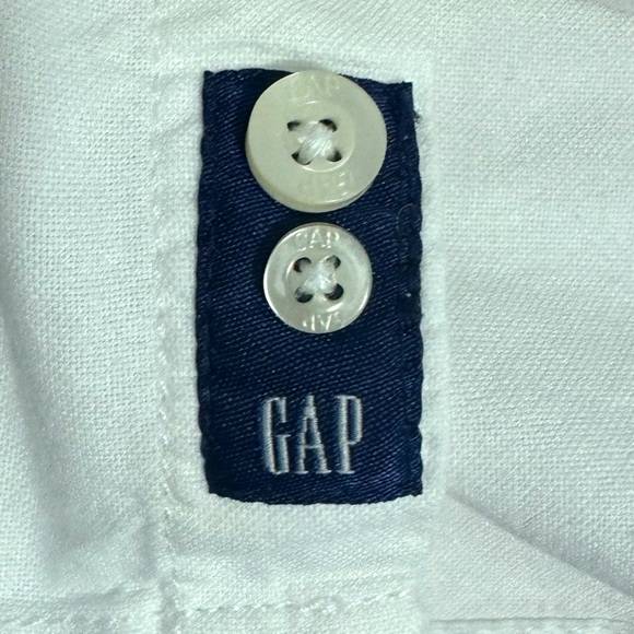 Baby Gap Preppy Oxford Boys White Button Down Shirt Bear Toddler Sz 4 Years - Picture 7 of 9